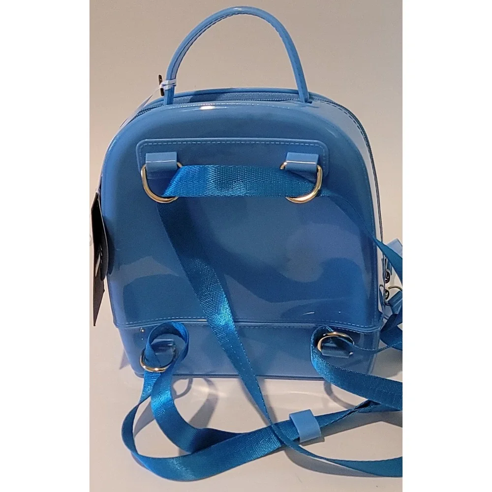 NWT Deluxity Los Angeles Mini Powder Blue Jelly Backpack Bag